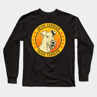 Irish Terrier Dog Portrait Long Sleeve T-Shirt